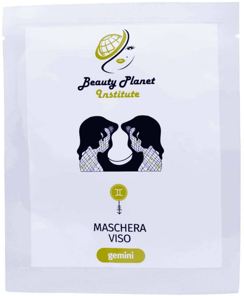 Gemini Maschera Viso 25 Ml Foglio in Viscosa Maschera Trattamento Viso Beauty Planet Institute Maschera Pronta All'uso