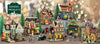 Alberi di Natale innevati Juniper, accessori per villaggio di Natale, set di 2 pezzi