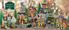 Alberi di Natale innevati Juniper, accessori per villaggio di Natale, set di 3 pezzi