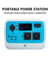 Generatore Corrente 700w Portatile Ricarica Solare Batteria Prese Schuko Ac Usb-c