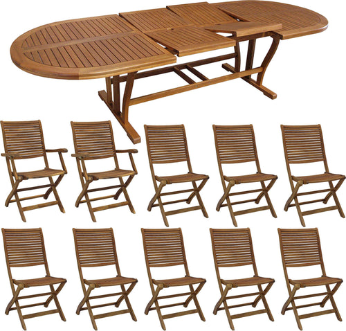 GENIUS---set-tavolo-da-giardino-allungabile-200/300x110-compreso-di-8-sedie-e-2-poltrone-in-legno-massiccio-di-acacia-Marrone-Milani-Home