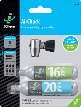 GENUINE INNOVATIONS AIR CHUCK ELITE TESTINA + 2 CARTUCCE 16/20 gr Kit Gonfiaggio Ruote Bicicletta Bici Riparazione Pneumatici AIR CHUCK ELITE TESTINA + 2 CARTUCCE (16/20 gr) Non solo alimenti - Albano Laziale, Commerciovirtuoso.it