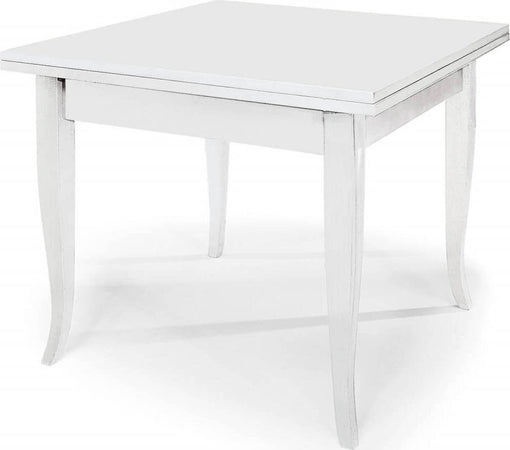 GEOFFREY---tavolo-da-pranzo-allungabile-a-libro-in-legno-massello-100x100/200-Bianco-Milani-Home