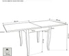 GEOFFREY---tavolo-da-pranzo-allungabile-a-libro-in-legno-massello-80x80/160-Tinta-noce-Milani-Home