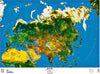 GEOGRAMMA---MAPPA-ASIA-CARTA-SATELLITARE-100X136,5CM-scala-1:16.300.000