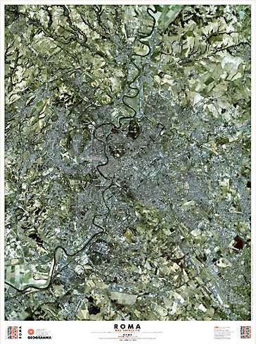 GEOGRAMMA---MAPPA-ROMA-DAL-SATELLITE-CARTA-SATELLITARE-100X70-CM-scala-1:32.000