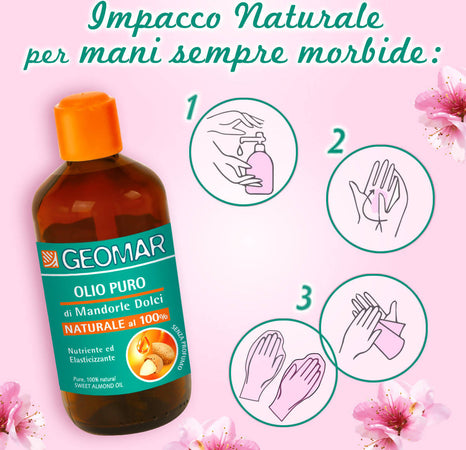 Geomar Olio Puro di Mandorle Dolci 100% Naturale 250ml Olio Idratante Nutriente ed elasticizzante Olio Mille Usi olio Profumeria Chèri - Locri, Commerciovirtuoso.it