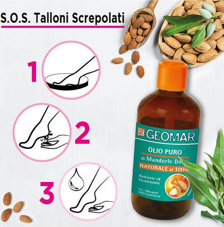 Geomar Olio Puro di Mandorle Dolci 100% Naturale 250ml Olio Idratante Nutriente ed elasticizzante Olio Mille Usi olio Profumeria Chèri - Locri, Commerciovirtuoso.it