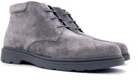 GEOX Polacchino U SPHERICA EC1 B in pelle suede grigia