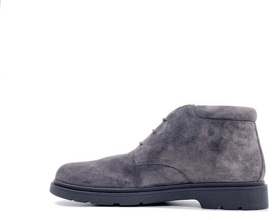 GEOX Polacchino U SPHERICA EC1 B in pelle suede grigia
