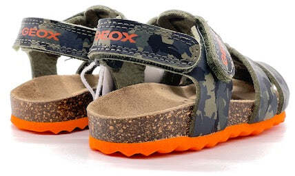 GEOX Sandali bambino CHALKI B military/orange