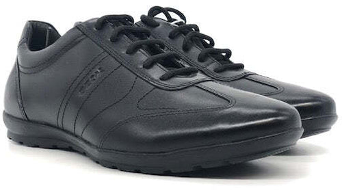 GEOX Scarpa stringata uomo in pelle nera Symbol B
