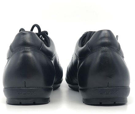 GEOX Scarpa stringata uomo in pelle nera Symbol B