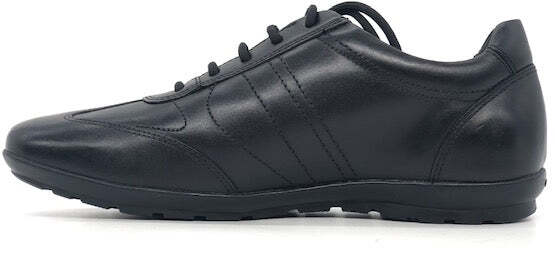 GEOX Scarpa stringata uomo in pelle nera Symbol B