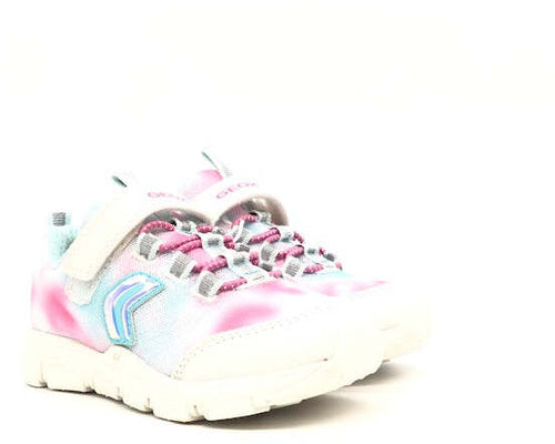 GEOX Sneaker bambina J N. TORQUE G. A white/watersea