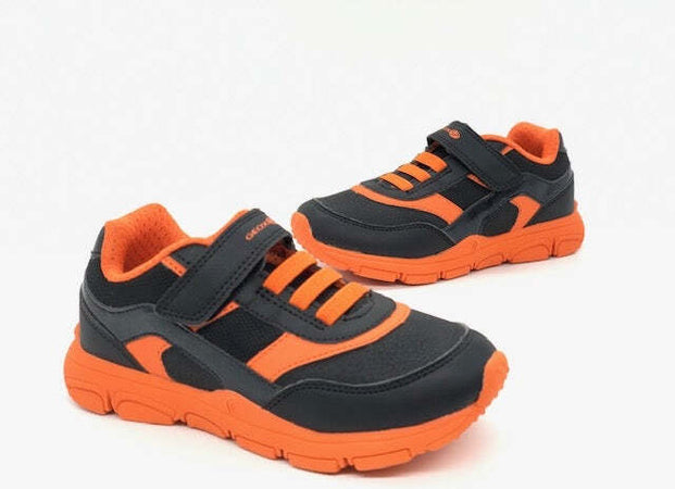 GEOX Sneaker bambino J N.Torque B. nera/arancione