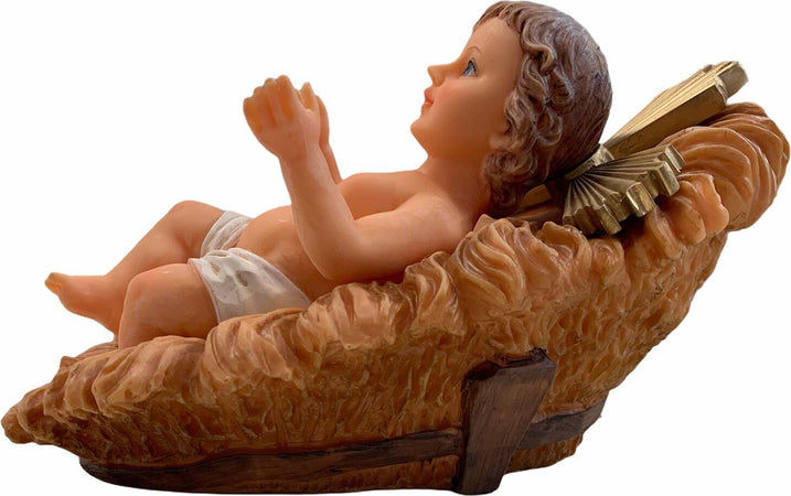 Gesù bambino con culla da 22 cm statua bambinello per natività presepe in poli resina Casa e cucina/Decorazioni per interni/Addobbi e decorazioni per ricorrenze/Decorazioni natalizie/Presepi/Statuine e fondali per il presepe MagiediNatale.it - Altamura, Commerciovirtuoso.it