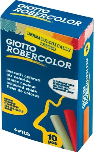 Gessetti Robercolor - lunghezza 80mm con diametro 10mm - colorati - Giotto - Scatola 10 gessetti tondi [multipack] 10 pezzi Giochi e giocattoli/Attività creative/Accessori per disegnare e colorare/Gessetti Eurocartuccia - Pavullo, Commerciovirtuoso.it
