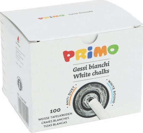 Gessetti tondi - D 9x80 mm - bianco - Primo - Scatola 100 gessetti tondi Giochi e giocattoli/Attività creative/Accessori per disegnare e colorare/Gessetti Eurocartuccia - Pavullo, Commerciovirtuoso.it
