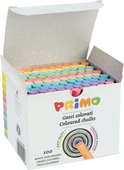 Gessetti tondi - D 9x80 mm - colorati - Primo - Scatola 100 gessetti tondi Giochi e giocattoli/Attività creative/Accessori per disegnare e colorare/Gessetti Eurocartuccia - Pavullo, Commerciovirtuoso.it