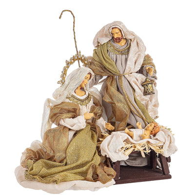 Natività con 3 Re magi con vestiti in velluto statue per presepe