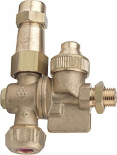 Getto doppio regolabile con antigoccia completo