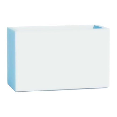 Vaso Cromia Flowerpot rettangolare decorazione tinta unita in resina Made in Italy