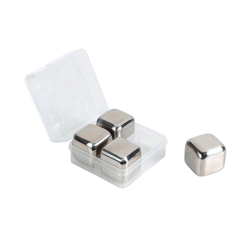 Cubetti in acciaio inox per cocktail set da 4