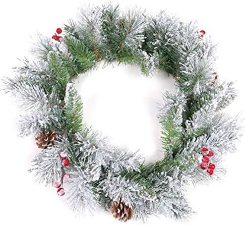 Ghirlanda Dietro Porta innevata addobbo Natalizio Decorazione di Natale Ø 30 cm Casa e cucina/Decorazioni per interni/Addobbi e decorazioni per ricorrenze/Decorazioni natalizie/Orpelli e festoni MagiediNatale.it - Altamura, Commerciovirtuoso.it