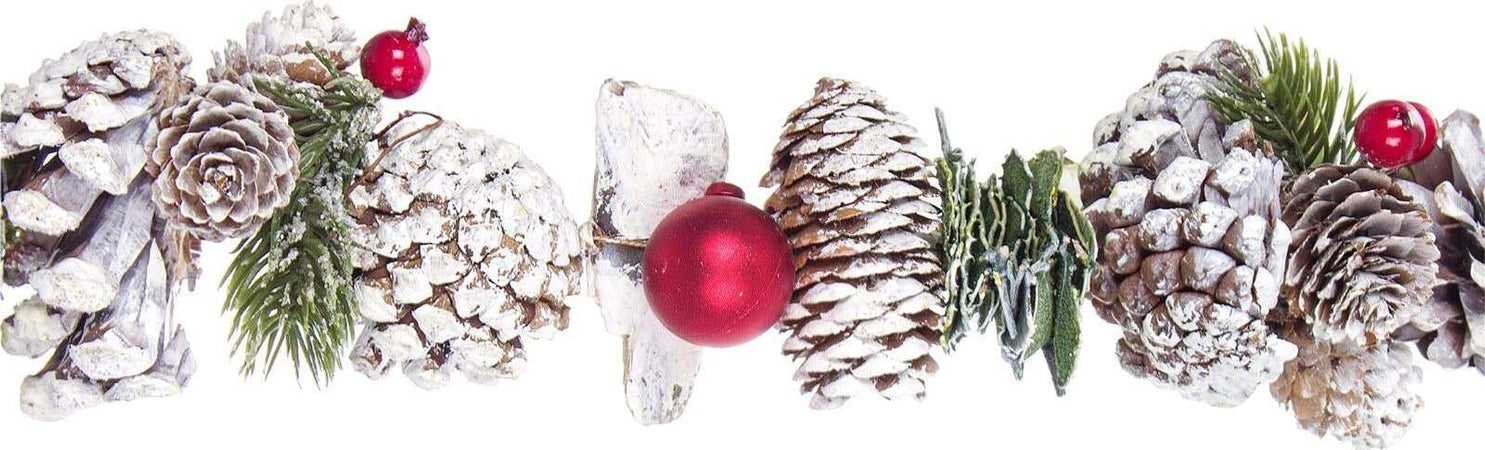 Ghirlanda natalizia 150 cm festone neige decorazione realistica con pigne Casa e cucina/Decorazioni per interni/Addobbi e decorazioni per ricorrenze/Decorazioni natalizie/Orpelli e festoni MagiediNatale.it - Altamura, Commerciovirtuoso.it