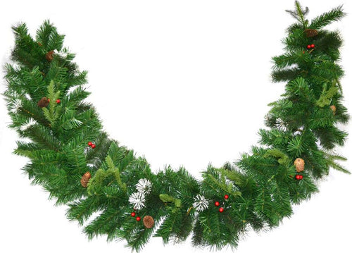 Ghirlanda Natalizia con 180 rami decorazione natalizia con bacche e pigne 200 cm Casa e cucina/Decorazioni per interni/Addobbi e decorazioni per ricorrenze/Decorazioni natalizie/Orpelli e festoni MagiediNatale.it - Altamura, Commerciovirtuoso.it