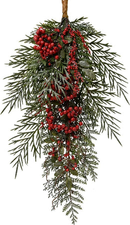 Ghirlanda natalizia con bacche e glitter, color verde e rosso, per interno Casa e cucina/Decorazioni per interni/Addobbi e decorazioni per ricorrenze/Decorazioni natalizie/Orpelli e festoni MagiediNatale.it - Altamura, Commerciovirtuoso.it