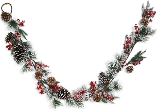 Ghirlanda natalizia con bacche e pigne, boa 190 cm festone decorazione realistica Casa e cucina/Decorazioni per interni/Addobbi e decorazioni per ricorrenze/Decorazioni natalizie/Orpelli e festoni MagiediNatale.it - Altamura, Commerciovirtuoso.it
