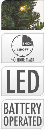 Ghirlanda natalizia con Luci luminose, a batteria, con timer, appendibile Casa e cucina/Decorazioni per interni/Addobbi e decorazioni per ricorrenze/Decorazioni natalizie/Orpelli e festoni MagiediNatale.it - Altamura, Commerciovirtuoso.it