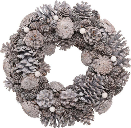 Ghirlanda Natalizia con Pigne color Argento Ø 34 cm retro porta per Interni ed esterni Casa e cucina/Decorazioni per interni/Addobbi e decorazioni per ricorrenze/Decorazioni natalizie/Orpelli e festoni MagiediNatale.it - Altamura, Commerciovirtuoso.it