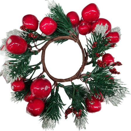 Ghirlanda natalizia corona porta candela decorazione per tavolo da 19 cm Casa e cucina/Decorazioni per interni/Candele e portacandele/Candele/Candele a colonna MagiediNatale.it - Altamura, Commerciovirtuoso.it