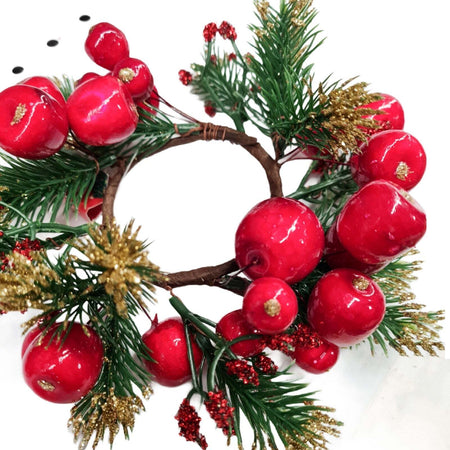 Ghirlanda natalizia corona porta candela decorazione per tavolo da 19 cm Casa e cucina/Decorazioni per interni/Candele e portacandele/Candele/Candele a colonna MagiediNatale.it - Altamura, Commerciovirtuoso.it