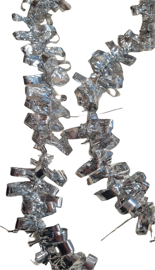 Ghirlanda natalizia decorativa con fiocchi argento per decorazione interno da 200 cm Casa e cucina/Decorazioni per interni/Addobbi e decorazioni per ricorrenze/Decorazioni natalizie/Orpelli e festoni MagiediNatale.it - Altamura, Commerciovirtuoso.it