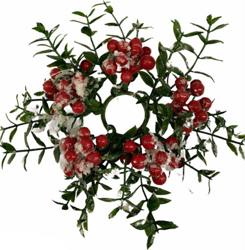 Ghirlanda natalizia frozen porta candela con bacche per interno decorazione di Natale Casa e cucina/Decorazioni per interni/Candele e portacandele/Candele/Candele a colonna MagiediNatale.it - Altamura, Commerciovirtuoso.it