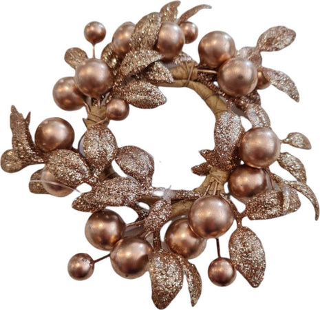 Ghirlanda Natalizia porta candela con bacche da Arredamento Ø 7 cm per Tavola ed Interni Casa e cucina/Decorazioni per interni/Candele e portacandele/Candele/Candele a colonna MagiediNatale.it - Altamura, Commerciovirtuoso.it