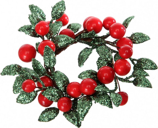 Ghirlanda Natalizia porta candela con bacche da Arredamento Ø 7 cm per Tavola ed Interni Casa e cucina/Decorazioni per interni/Candele e portacandele/Candele/Candele a colonna MagiediNatale.it - Altamura, Commerciovirtuoso.it