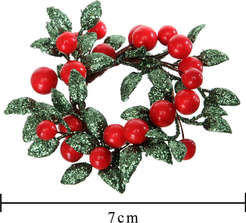 Ghirlanda Natalizia porta candela con bacche da Arredamento Ø 7 cm per Tavola ed Interni Casa e cucina/Decorazioni per interni/Candele e portacandele/Candele/Candele a colonna MagiediNatale.it - Altamura, Commerciovirtuoso.it