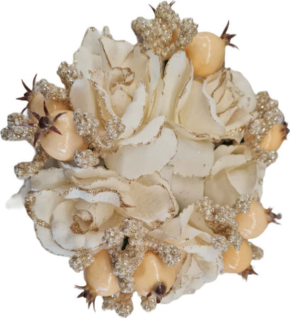 Ghirlanda natalizia porta candela con rose e melograno per interno decorazione di Natale Casa e cucina/Decorazioni per interni/Candele e portacandele/Candele/Candele a colonna MagiediNatale.it - Altamura, Commerciovirtuoso.it