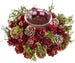 Ghirlanda Natalizia porta candela Rosso Ø 15 cm Arredamento per Tavola e Interni Casa e cucina/Decorazioni per interni/Candele e portacandele/Candele/Candele a colonna MagiediNatale.it - Altamura, Commerciovirtuoso.it