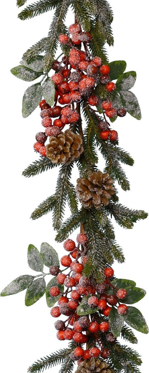 Ghirlanda natalizia verde con bacche rosse , decorazione per interno, da 176 cm Casa e cucina/Decorazioni per interni/Addobbi e decorazioni per ricorrenze/Decorazioni natalizie/Orpelli e festoni MagiediNatale.it - Altamura, Commerciovirtuoso.it