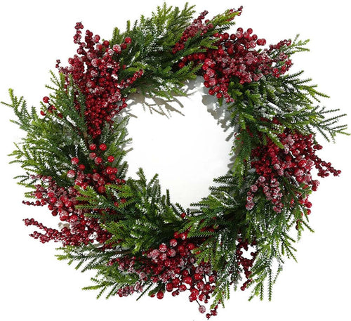 Ghirlanda retro porta natalizia con bacche e pigne Ø 60 cm Casa e cucina/Decorazioni per interni/Addobbi e decorazioni per ricorrenze/Decorazioni natalizie/Orpelli e festoni MagiediNatale.it - Altamura, Commerciovirtuoso.it