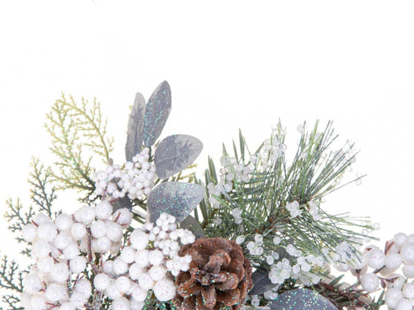 Ghirlanda retro porta natalizia con Perle e Pigne, centro tavola Ø 30 cm Casa e cucina/Decorazioni per interni/Addobbi e decorazioni per ricorrenze/Decorazioni natalizie/Orpelli e festoni MagiediNatale.it - Altamura, Commerciovirtuoso.it