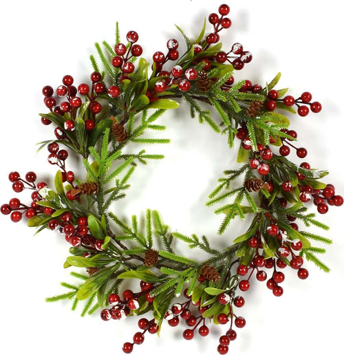 Ghirlanda retro porta natalizio con bacche rosse e pigne da Ø 40 cm Casa e cucina/Decorazioni per interni/Addobbi e decorazioni per ricorrenze/Decorazioni natalizie/Orpelli e festoni MagiediNatale.it - Altamura, Commerciovirtuoso.it