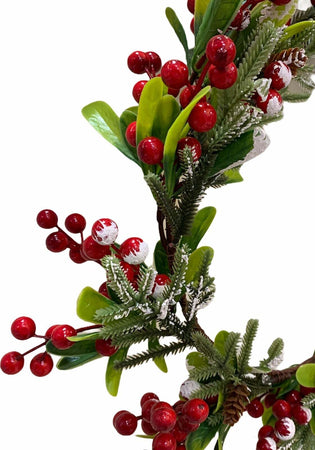 Ghirlanda retro porta natalizio con bacche rosse e pigne da Ø 40 cm Casa e cucina/Decorazioni per interni/Addobbi e decorazioni per ricorrenze/Decorazioni natalizie/Orpelli e festoni MagiediNatale.it - Altamura, Commerciovirtuoso.it