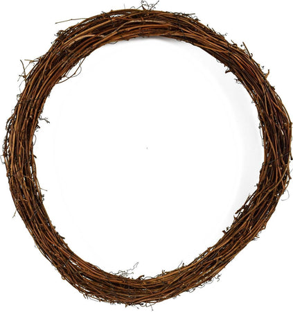 Ghirlanda retro porta natalizio in vimini intrecciato Naturale da Ø 40 cm